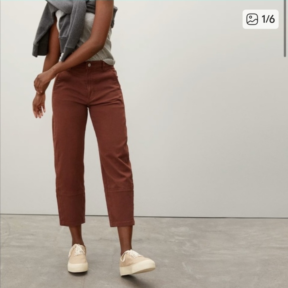Everlane Utility Barrel Pant, Rust, 4